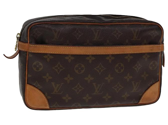 LOUIS VUITTON Monogram Compiegne 28 Clutch Bag M51845 LV Auth 76928 Cloth  ref.1423761