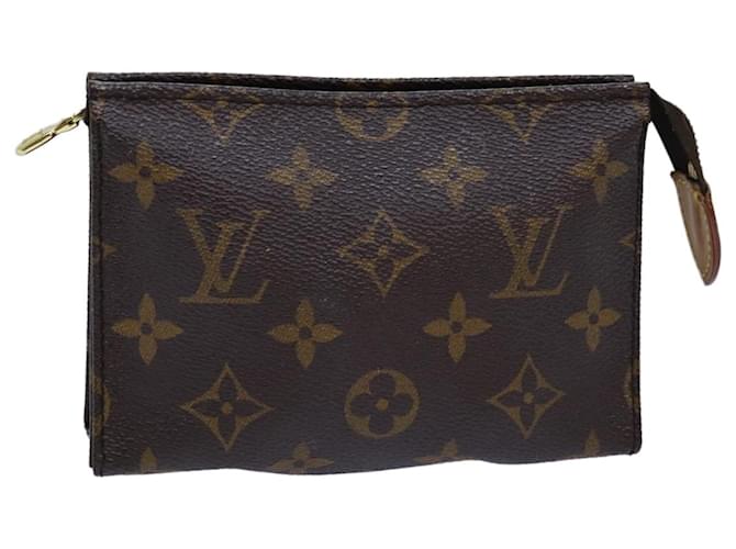 LOUIS VUITTON Monogram Poche Toilette 15 Pouch M47546 LV Auth 76264 Cloth  ref.1423775
