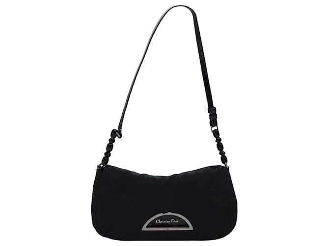 Borsa a Spalla Maris Pearl in Nylon Nero Christian Dior Auth bs14912  ref.1423784