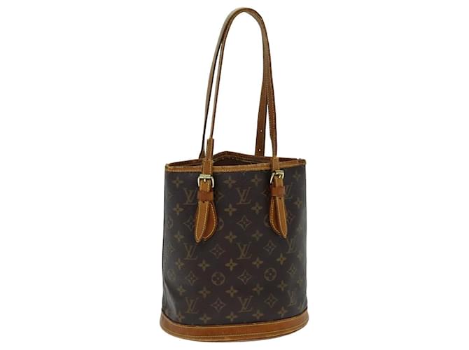 LOUIS VUITTON Monogram Bucket PM Shoulder Bag M42238 LV Auth 77066 Cloth  ref.1423843