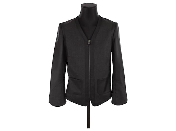 Zadig & Voltaire Chaqueta negra Negro Poliéster  ref.1423877