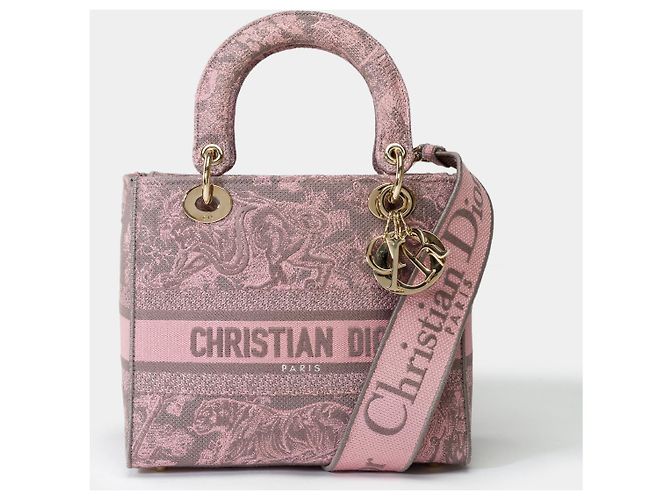 Sac DIOR Lady Dior en Toile Rose - 102003