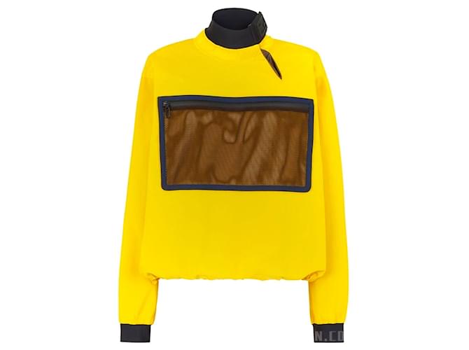 FENDI  Jackets T.International S Leather Yellow  ref.1423928