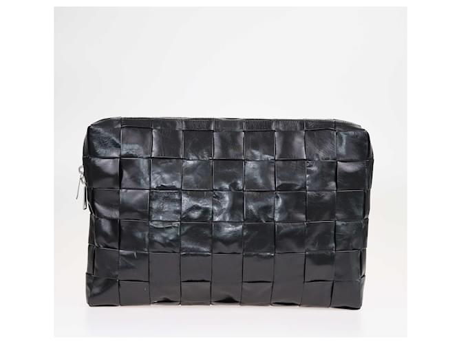 Schwarze Intrecciato Dokumententasche von Bottega Veneta Leder  ref.1423975