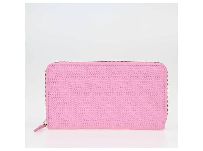 Cartera con cremallera Vanitas Pink Signature de Versace Rosa Cuero  ref.1423977