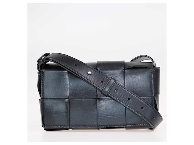 Bottega Veneta Black Intreccio Mini Cassette Belt Bag Leather  ref.1423978