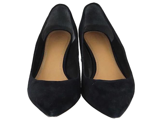 Tory Burch Talons Bloc à Bout Pointu Noires Olimpia Suede  ref.1424013