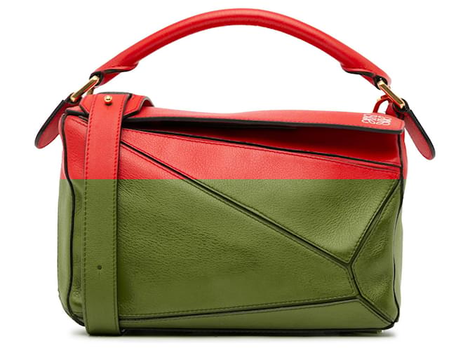 Bolso Puzzle Loewe Segunda Mano Pequeño Bolso Puzzle LOEWE Rojo