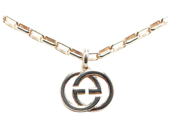 Collana con pendente G intrecciato in argento sterling di Gucci  ref.1424036