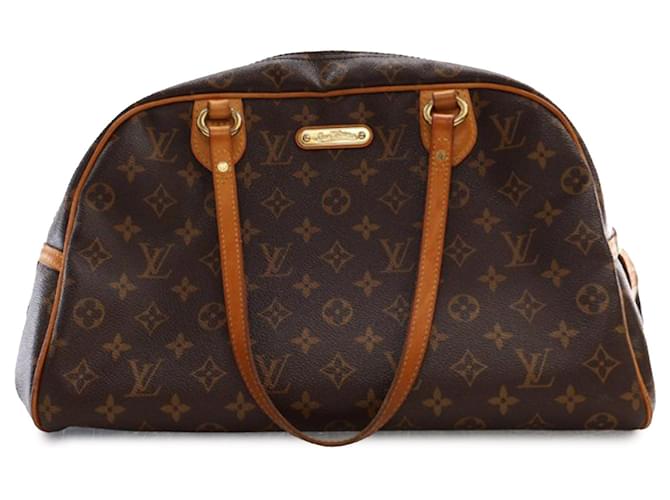 Braune Louis Vuitton Monogram Montorgueil GM Schultertasche Leder  ref.1424044