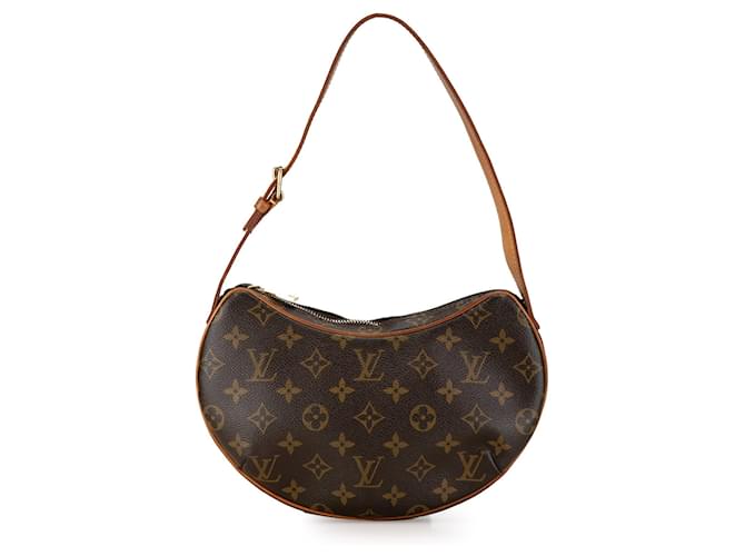 Brown Louis Vuitton Monogram Croissant PM Shoulder Bag Leather  ref.1424071