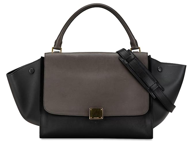 Céline Sac à main Trapeze moyen Celine noir Cuir  ref.1424077