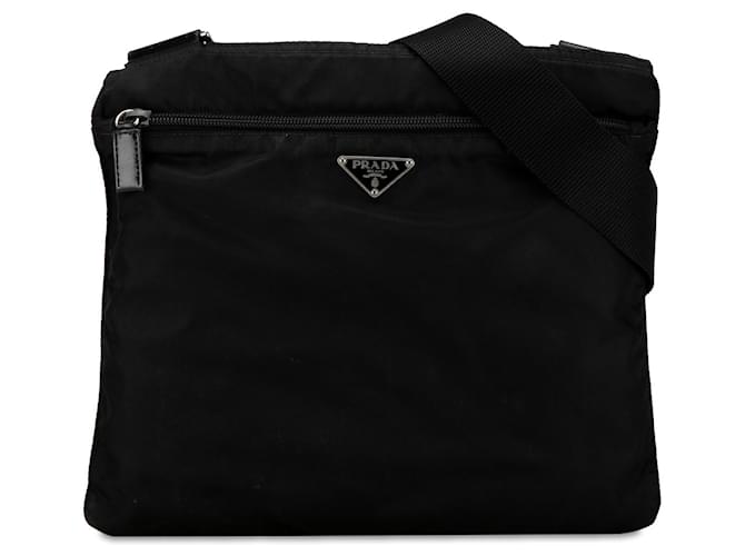 Black Prada Tessuto Crossbody Bag Cloth  ref.1424082