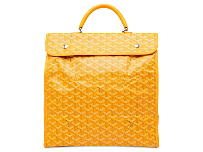 Sac a dos Saint Leger Goyardine jaune Goyard Cuir ref.1424086 Joli Closet