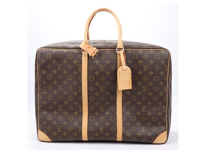 Bolso de viaje Louis Vuitton Monogram Canvas Sirius 50 M41406 Castaño Cuero  ref.1424195