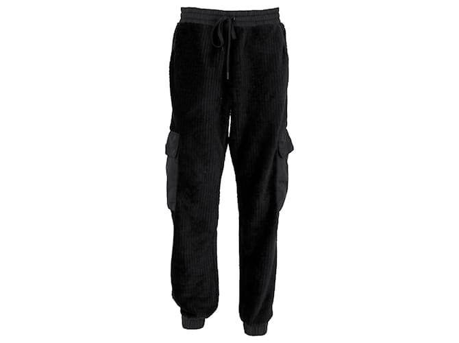 Moncler Tapered Lounge Pants in Black Fleece Synthetic  ref.1424237