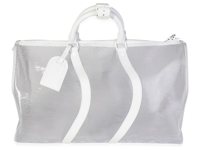 Louis Vuitton Clear Epi PVC Wavy Keepall Bandoulière 50 White Rubber  ref.1424240