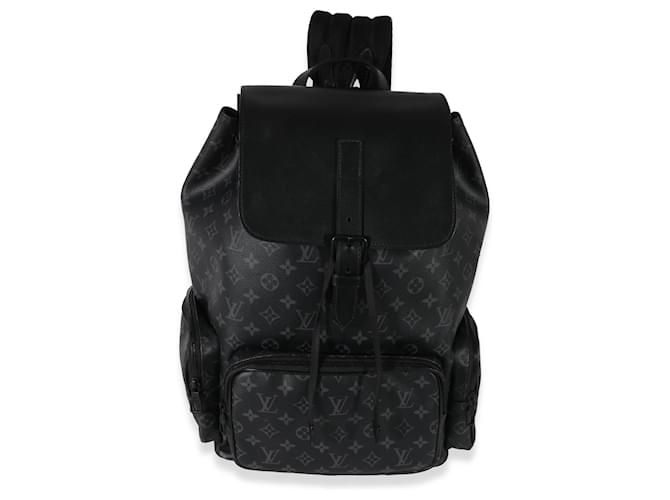 Mochila Trio de lona Monogram Eclipse de Louis Vuitton Negro Lienzo  ref.1424241