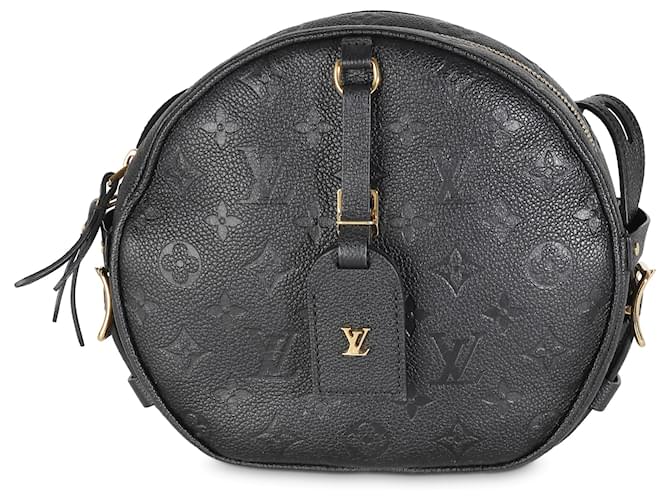 Louis Vuitton Caja de Sombrero Suave MM en Empreinte Negra Negro Cuero  ref.1424243