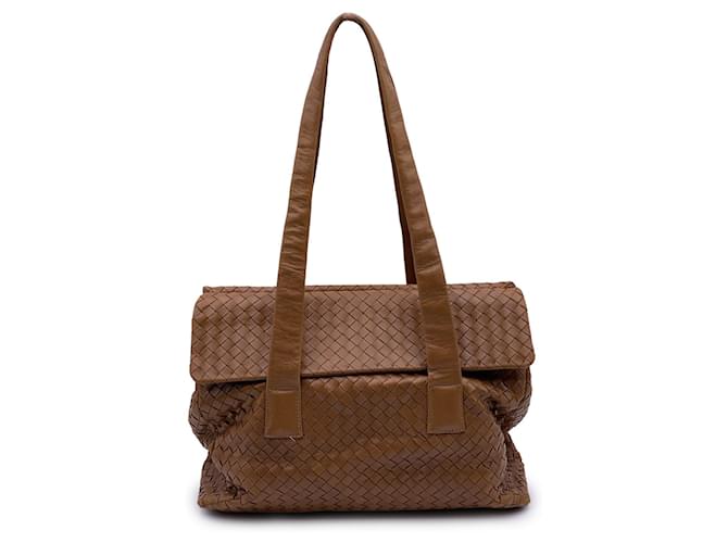 Bottega Veneta Beige Intrecciato Leather Woven Tote Shoulder Bag  ref.1424252