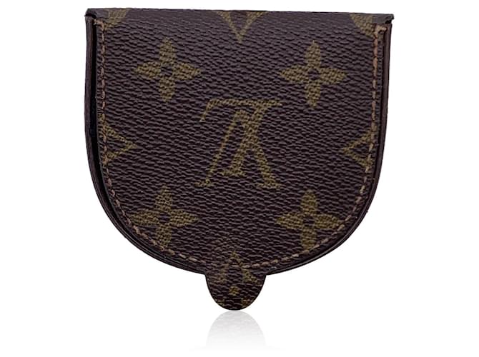 Louis Vuitton Bolsa de moedas em lona monograma vintage Portonet Cuvette Marrom  ref.1424259