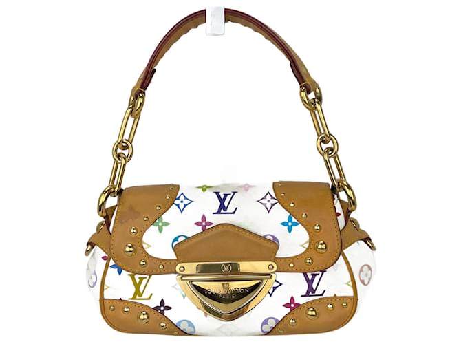 Sac à main en cuir blanc Marilyn Monogram Multicolore LOUIS VUITTON Toile  ref.1424275