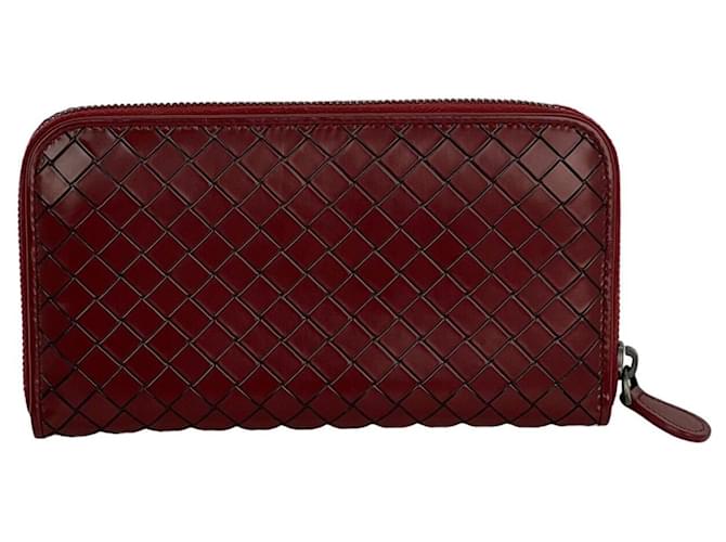 ◆BOTTEGA VENETA 最新作◆Intrecciato ダストバッグ/Burgundy◆ Bottega Veneta Burgundy Intrecciato Zip Around Leather