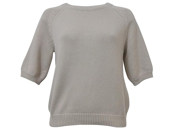 Autre Marque 'S Max Mara Corinne Sweater in Ecru Cotton White Cream Wool  ref.1424309