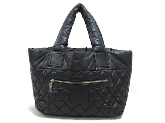 Chanel Coco Cocoon Tote GM Sac en toile A47107 en très bon état Noir  ref.1424358