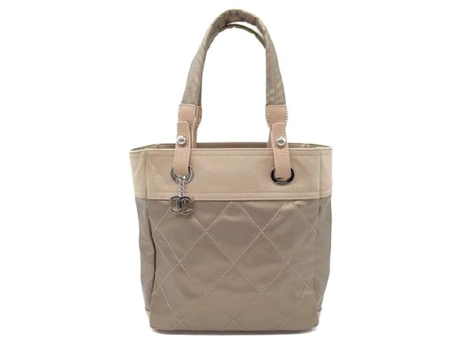 Sac tote en toile Chanel Paris Biarritz PM 11888547 en très bon état Doré  ref.1424361