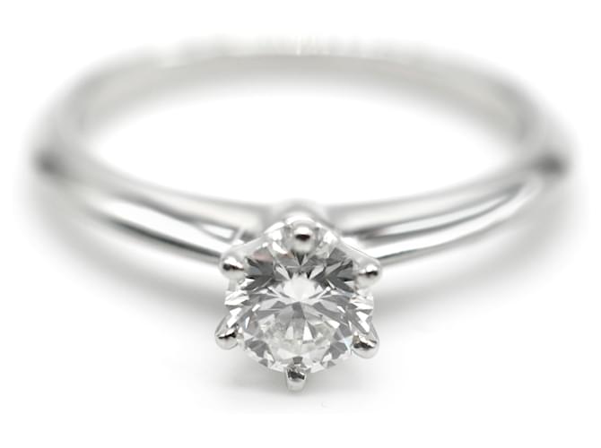 Tiffany & Co. Solitär-Diamant-Verlobungsring aus Platin I VS1 0,4 CTW Silber Metallisch Metall  ref.1424374