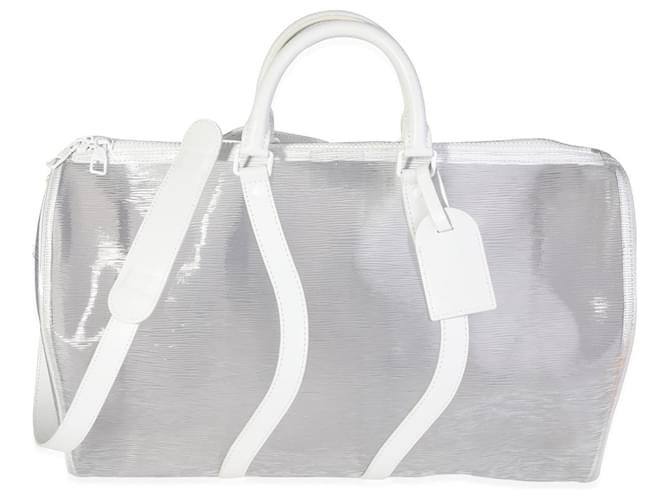 Louis Vuitton Clear Epi PVC Wavy Keepall Bandoulière 50 White Rubber  ref.1424389