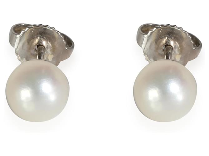 Tiffany & Co. Tiffany Signature® Pearls Earrings in 18k White Gold Silvery Metallic Metal  ref.1424392