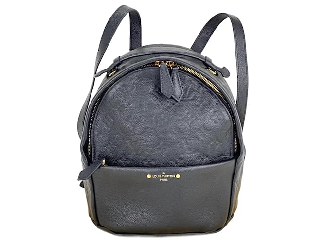 Sac à dos Louis Vuitton Sorbonne Monogram Empreinte Voyage École Cuir Noir  ref.1424394