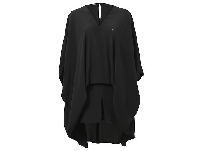 Neil Barrett V-Ausschnitt Kleid aus schwarzem Polyester