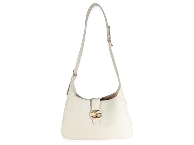 Gucci Grande Hobo Aphrodite em Couro Branco  ref.1424523