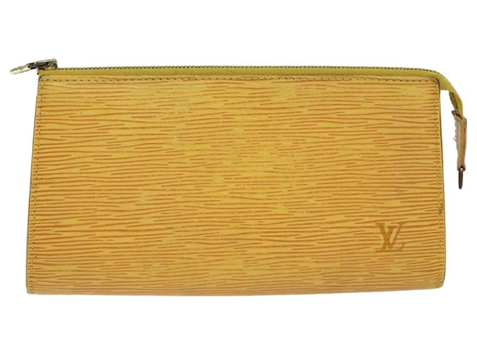 Louis Vuitton Pochette Accessoire Yellow Leather  ref.1424580