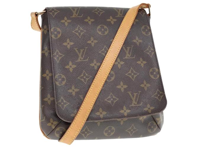 Louis Vuitton Musette Salsa Castaño Lienzo  ref.1424588