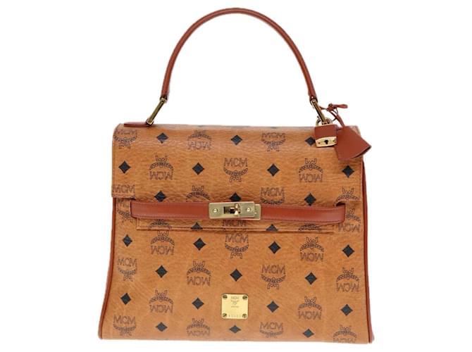 MCM Visetos Marrom Couro  ref.1424595