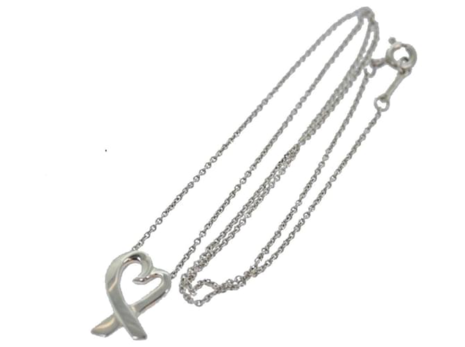 Tiffany & Co Loving heart Silvery Silver  ref.1424598