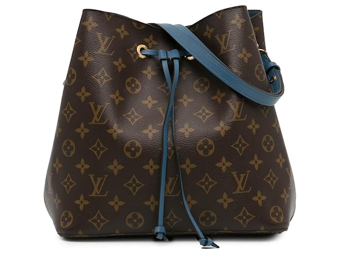 Néonoé Louis Vuitton Monograma Marrón Neonoe MM Castaño Cuero Lienzo Becerro  ref.1424620