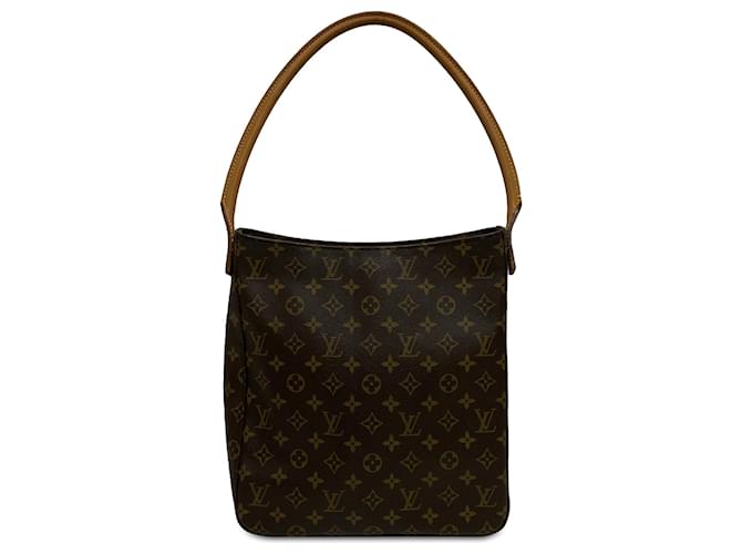 Louis Vuitton Monogram Marron Looping GM Cuir Toile  ref.1424625