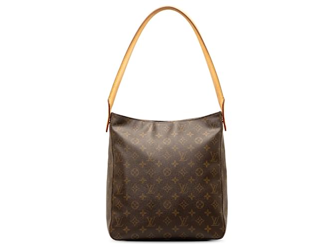 Louis Vuitton Brown Monogram Looping GM Leather Cloth  ref.1424671