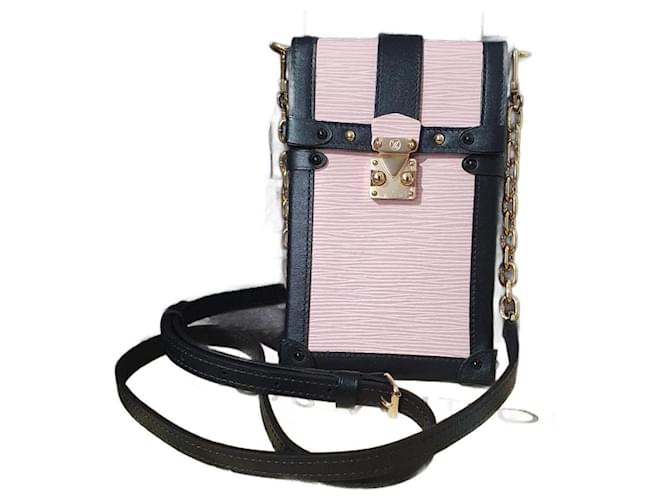 Louis Vuitton Trunk Pochette Vertical Eppi Rosa Couro  ref.1424717