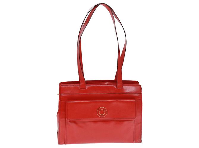 Céline Bolsa de Ombro CELINE em Couro Vermelho Auth bs15049