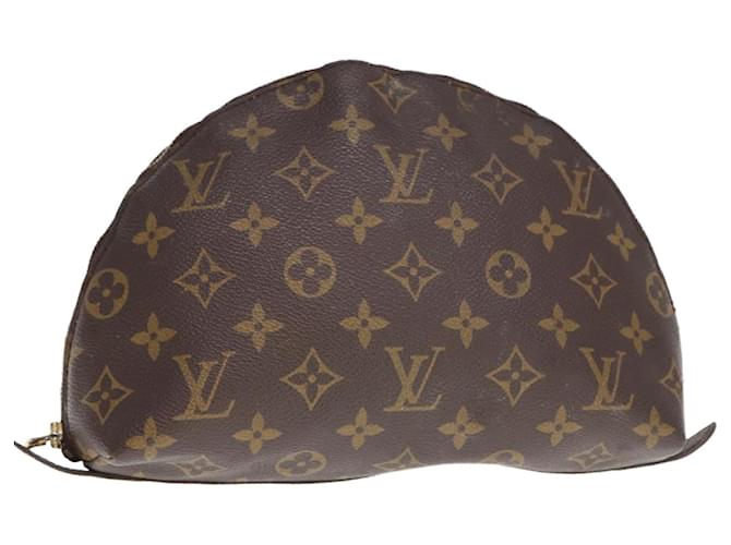 LOUIS VUITTON Trousse Demi Ronde Monogram Pouch Cosmétique M47520 LV Auth 76246 Toile Monogramme  ref.1424756