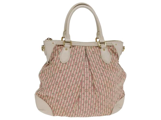 LOUIS VUITTON Mini Lin Croisette Marina PM Bag Pink White M95495 LV Auth ep4579  ref.1424790