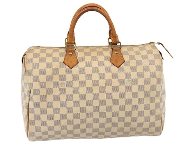 LOUIS VUITTON Bolso de Mano Speedy 35 Damier Azur N41535 LV Auth 77286  ref.1424801