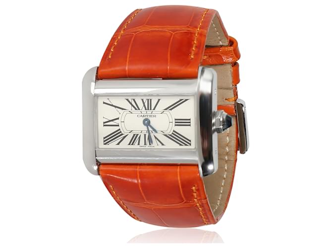 Damenarmbanduhr Cartier Tank Divan de Cartier W6300255 aus Edelstahl ref.1424900 Joli Closet