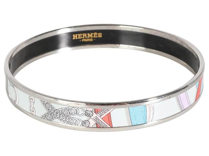 Schmale Fin Romantique Cavald'or Armband von Hermès Palladium  ref.1424911